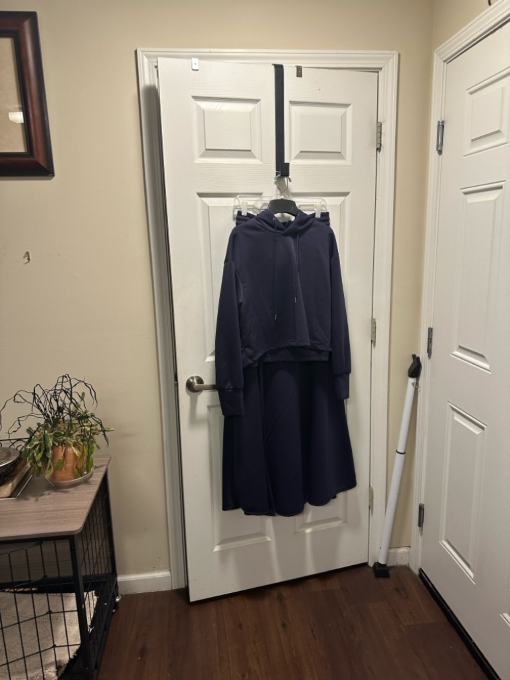 Fashion Nova Navy Hoodie and Maxi Skirt Set
